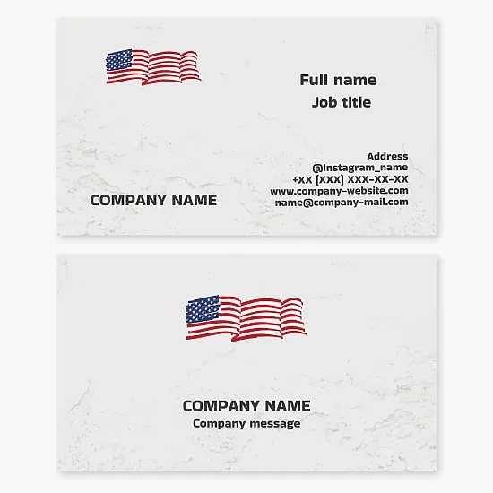 American Flag Business Card Template. Patriotism.