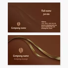 Coffee Bean/Location Logo | Cafe Business Card Template