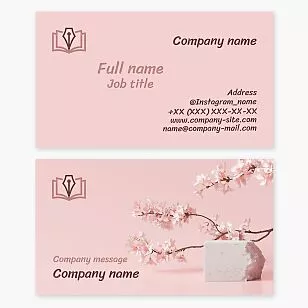 Elegant Pink Business Card Template