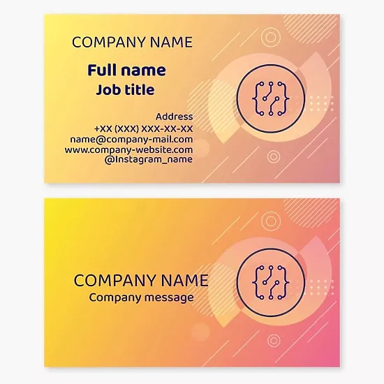 Business Card Template Programming