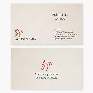 Rooster Logo Business Card Template