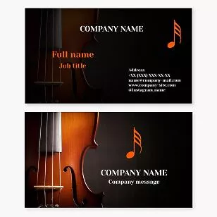 Violin Music Teacher Business Card Template