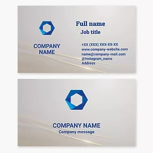 Business card template Abstract, hexagon, nut