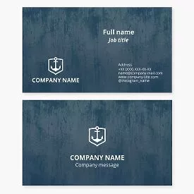 Anchor Shield Logo Business Card Template