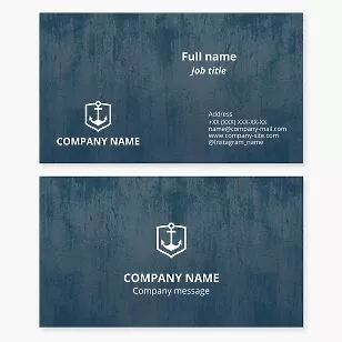 Anchor Shield Logo Business Card Template