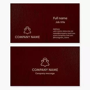 Leather Business Card Template