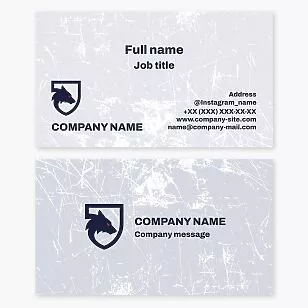 Wolf Shield Logo Business Card Template