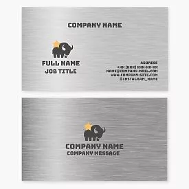 Buffalo Star Logo | Metallic Business Card Template