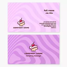Business card template. Cooking. Baking pastries and cakes.