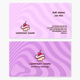 Business card template. Cooking. Baking pastries and cakes.