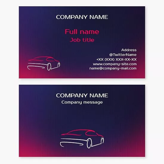 Automotive Business Card Template