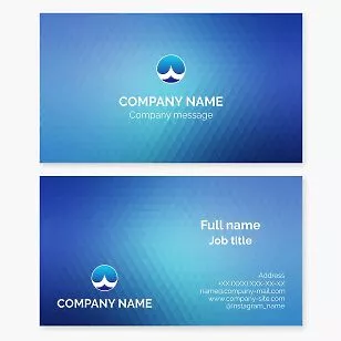 Blue Diamond Patterned Business Card Template