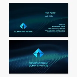 Business card template. Abstract, vector up, development, rise.