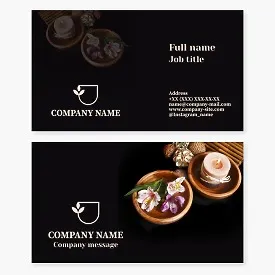 Business card template. Spa services.