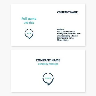 Business card template. Online consultations with a doctor, physician, or therapist.