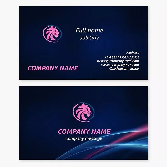 Big Cat Logo Business Card Template