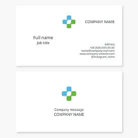 Business card template. Medical facility.