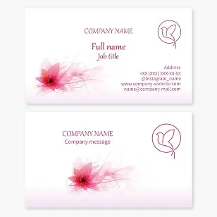 Hummingbird business card template