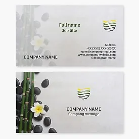 Business card template. Spa treatments.