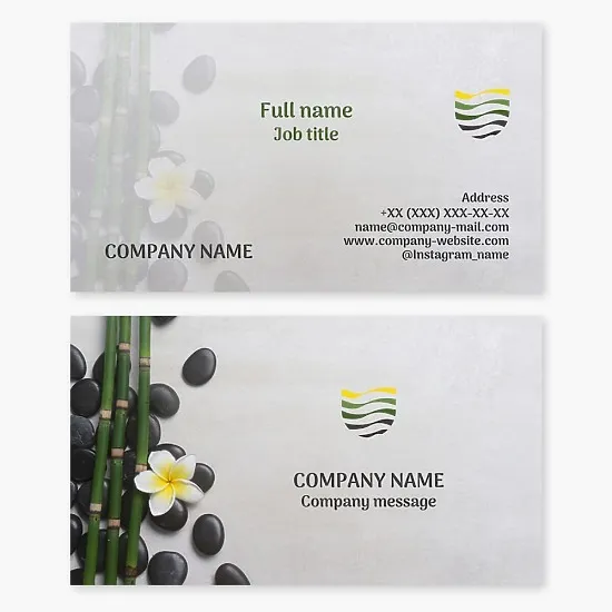 Business card template. Spa treatments.