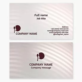 Culinary Cutlery Business Card Template