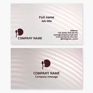 Culinary Cutlery Business Card Template