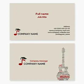 Business card template. School of Contemporary Music.