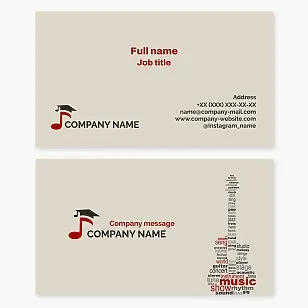 Business card template. School of Contemporary Music.