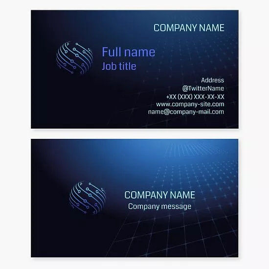 Global Network Design Business Card Template