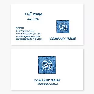 Wave Water Logo Business Card Template