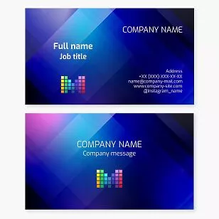 Colorful Pixel Logo Business Card Template