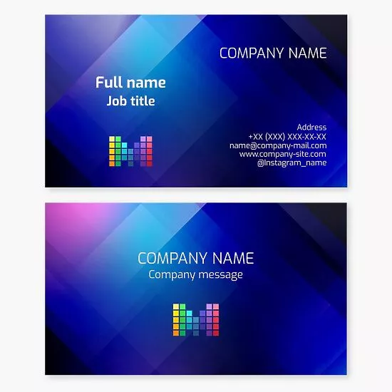 Colorful Pixel Logo Business Card Template