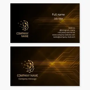 Head Tech Logo | Technology Business Card Template