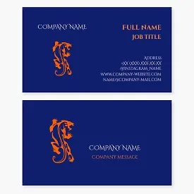 Business card template Tiger, martial arts, security