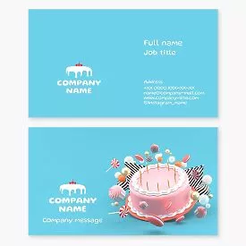 Bakery Cakes Sweets Business Card Template