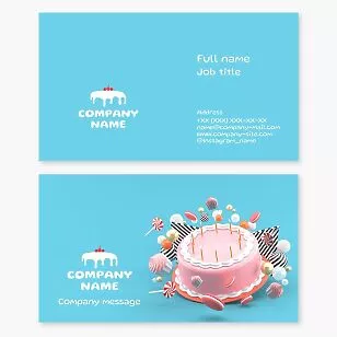 Bakery Cakes Sweets Business Card Template