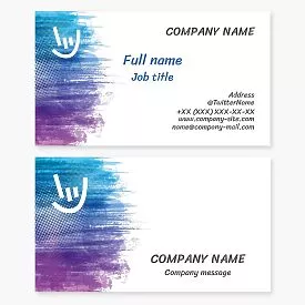 Abstract Smiley Face Business Card Template