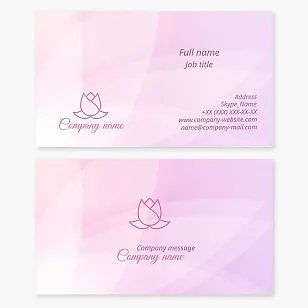Pink Rose Flower Business Card Template
