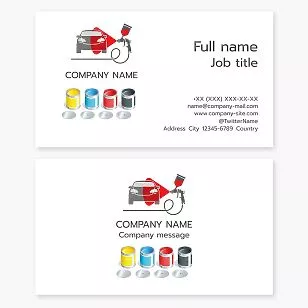 Auto Body Painting Business Card Template