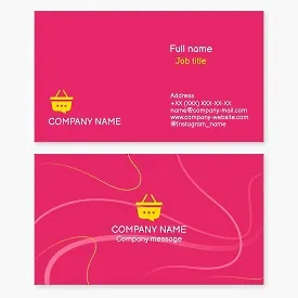 Business card template. Online store.