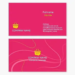 Business card template. Online store.