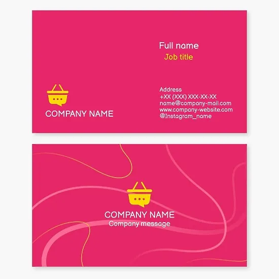 Business card template. Online store.