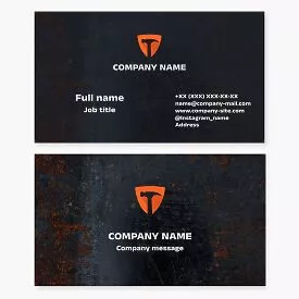 Business card template. Urgent repairs. Handyman.