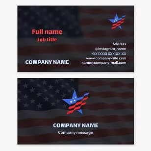 American Flag Design | Patriotic Business Card Template