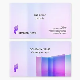 Business card template. Sheet construction plastics for canopies, awnings, winter gardens, and roofs. Letter F.