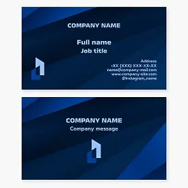 Business card template. Capital construction.