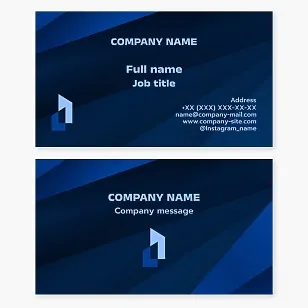 Business card template. Capital construction.