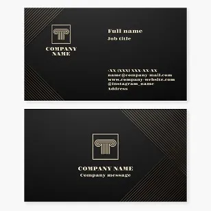 Business card template. Capital, Roman column. Law firm. Attorney, lawyer.