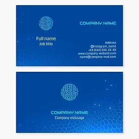Printed Circuit Board Logo | Electronic Equipment | Fingerprint | Technology Business Card Template