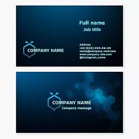 Bee Honeycomb Hexagon Design Business Card Template